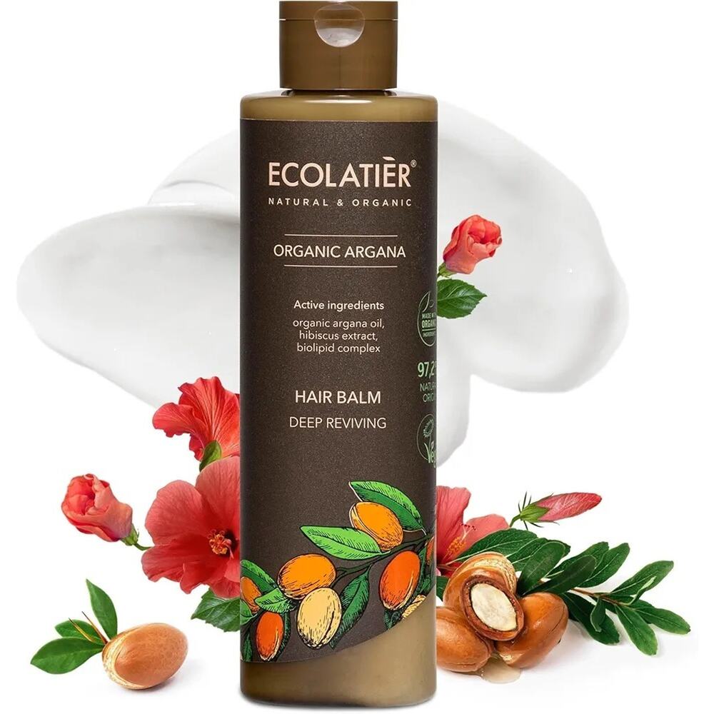 Deep Reviving Hair Balm With Organic Argan Oil - 98.6% Natural, Vegan, Deep...